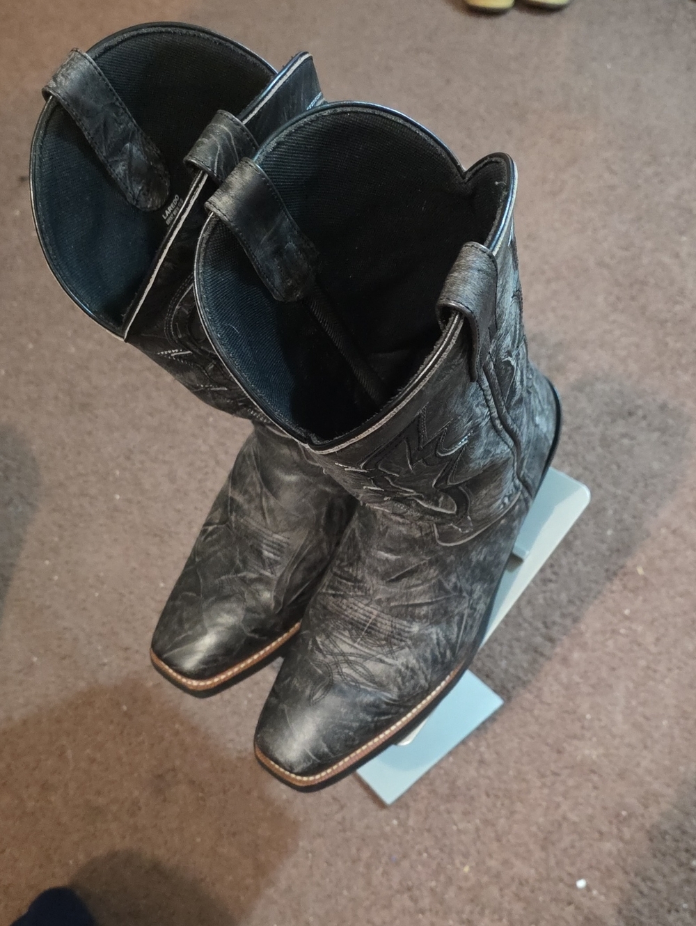 Laredo Black Western Cowboy Boots